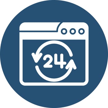 24 Hours Vector Icon