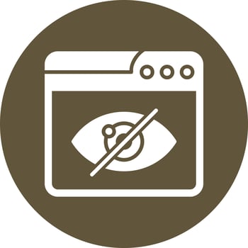 Web Hide Vector Icon