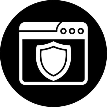 Browser Shield Vector Icon