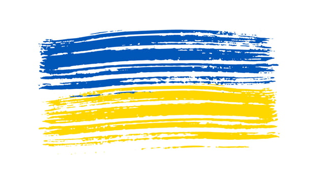 Ukrainian national flag in grunge style vector