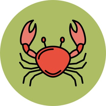 Crab Vector Icon