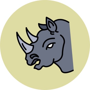Rhinoceros Vector Icon