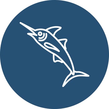 Blue Marlin Vector Icon