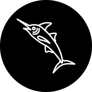 Blue Marlin Vector Icon