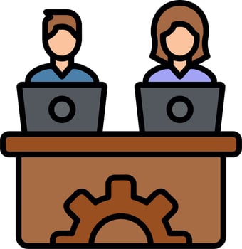 Teamwork Concept Icon vector