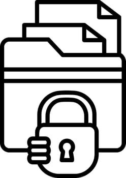 Folder Security Vector Icon