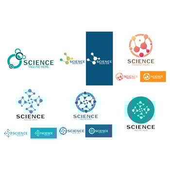 Molecule symbol logo template vector illustration,Neuron logo or nerve cell logo design