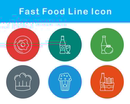 Fast Food Vector Icon Set