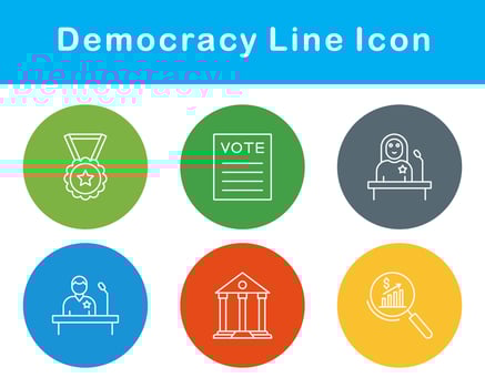 Democracy Vector Icon Set