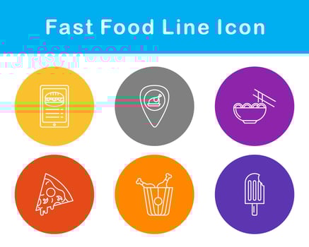 Fast Food Vector Icon Set