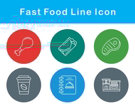 Fast Food Vector Icon Set