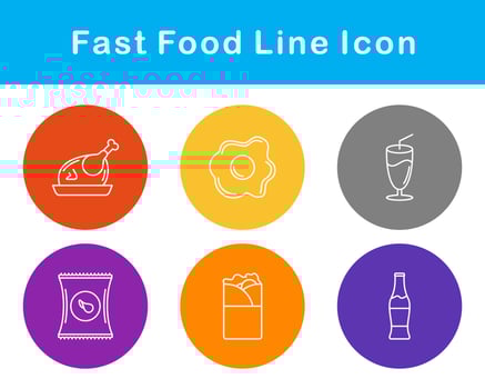Fast Food Vector Icon Set