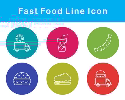 Fast Food Vector Icon Set