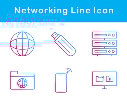 Networking Vector Icon Set