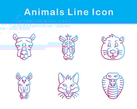 Animals Vector Icon Set