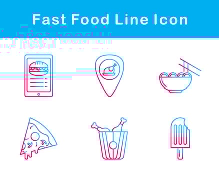 Fast Food Vector Icon Set