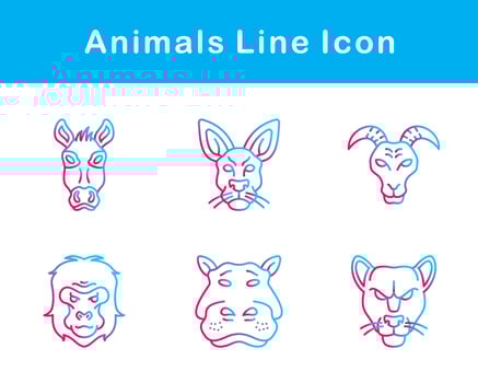 Animals Vector Icon Set