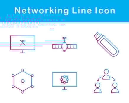 Networking Vector Icon Set