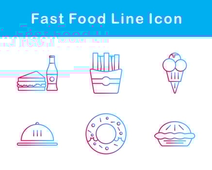 Fast Food Vector Icon Set