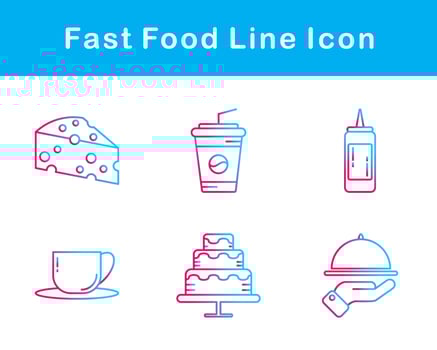 Fast Food Vector Icon Set