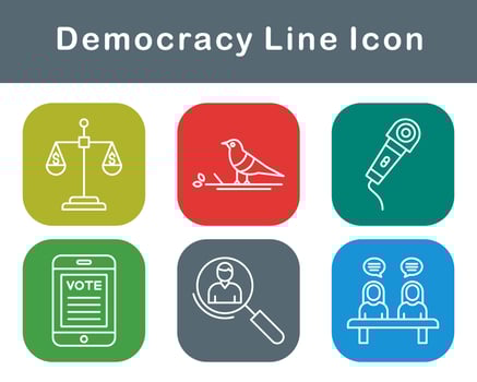 Democracy Vector Icon Set