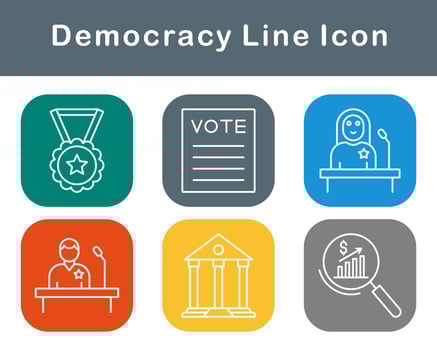 Democracy Vector Icon Set