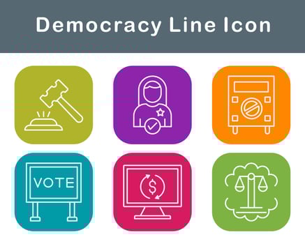Democracy Vector Icon Set