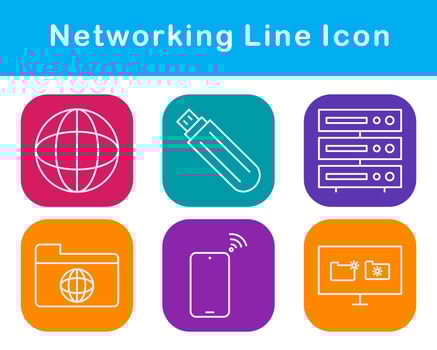 Networking Vector Icon Set
