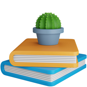 3D Icon Illustration Book With Cactus Plants png