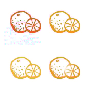 Orange fruit icon, Orange slice, half lemon, fresh fruit, icon, fresh fruit orange logo vector icons in multiple colors