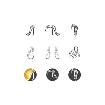 Hair treatment logo vector illustration