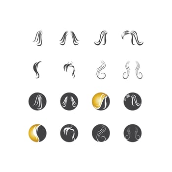 Hair treatment logo vector illustration