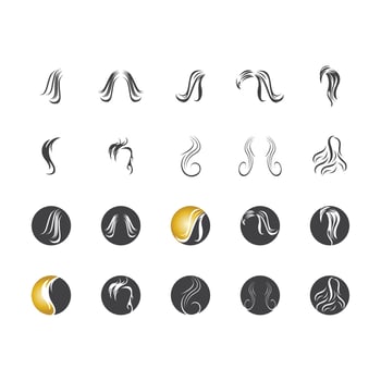 Hair treatment logo vector illustration