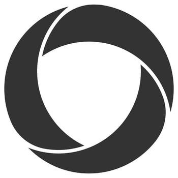 Icon camera lens, shutter diaphragm, round abstract shutter logo vector