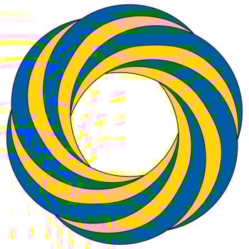 Yellow blue circular pattern flag Ukraine, symbol  free country UA vector