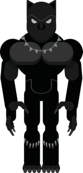 Black Panther Hero. vector