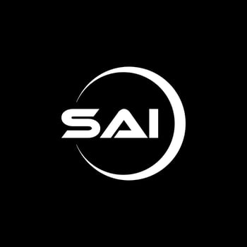 SAI letter logo design in illustration. Vector logo, calligraphy designs for logo, Poster, Invitation, etc.