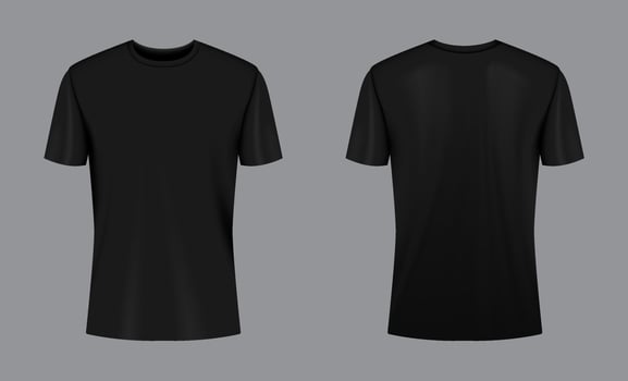 3D Black T-shirt Mockup vector