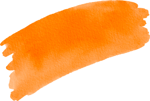 Orange Watercolor Splash Brush Paint Background png