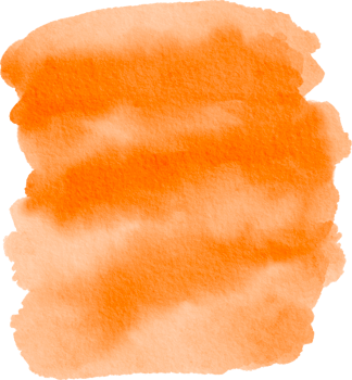 Orange Watercolor Splash Brush Paint Background png