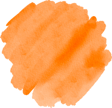 Orange Watercolor Splash Brush Paint Background png