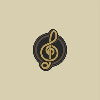 music simple logo vector