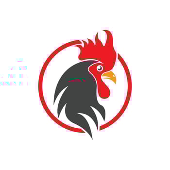Rooster logo icon vector and symbol template