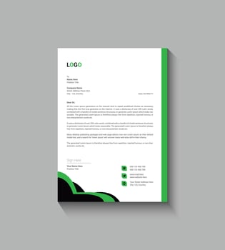 Modern Business Letterhead Template Design vector