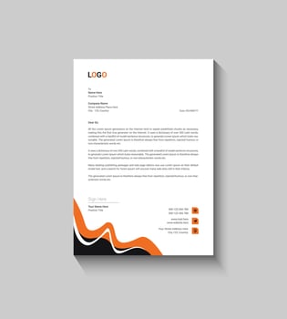 Modern Business Letterhead Template Design vector