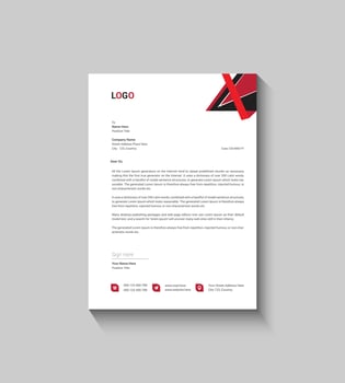 Modern Business Letterhead Template Design vector