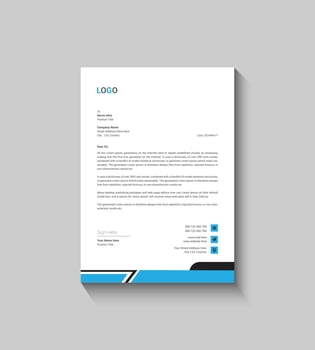 Modern Business Letterhead Template Design vector