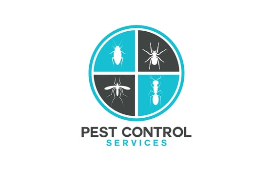 Pest control logo design vector illustration for fumigation business. logo design  template