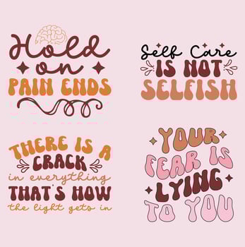 Mental Health Awareness Month - lettering quote. Modern linear hand written calligraphy, Drawn text for annual campaign in US. Medical health care design. Vector illustration