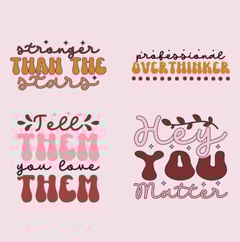Mental Health Awareness Month - lettering quote. Modern linear hand written calligraphy, Drawn text for annual campaign in US. Medical health care design. Vector illustration